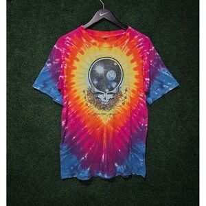 Vintage Grateful Dead Space Your Face Tie Dye T-Shirt Skull Roses Space band t